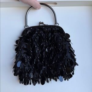Ann Taylor LOFT Black Sequin Embellished Women's Bag